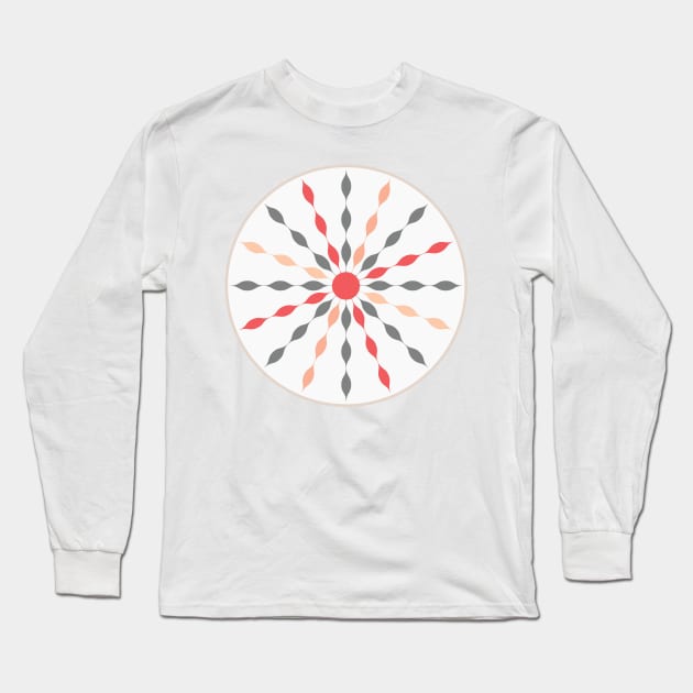 Minimalist Sun Mandala Long Sleeve T-Shirt by IngaDesign